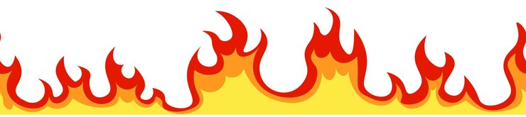 Vettore modello vettoriale effetto falò arancione cartone animato fiamma fuoco senza soluzione di continuità