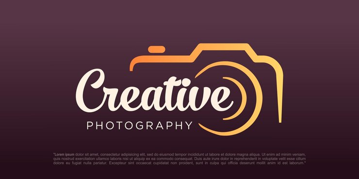 Modello vettoriale icona logo fotografia fotocamera creativa