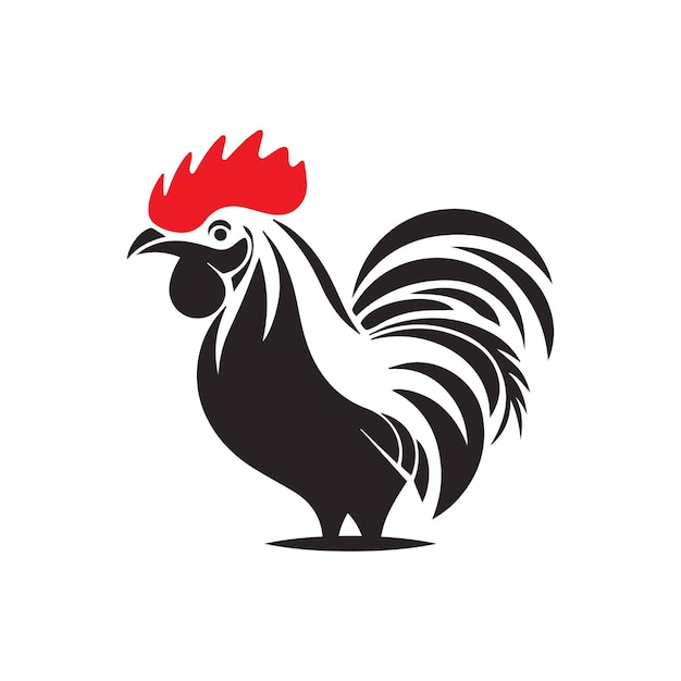 Modello vettoriale icona logo gallo o gallo