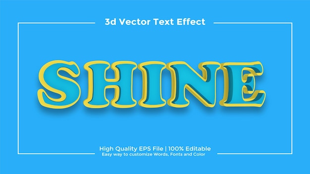 Modello vettoriale modificabile di alta qualità con effetto testo 3D