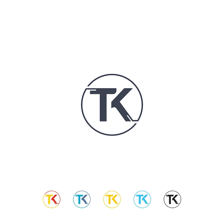 Vettore modello vettoriale per il disegno del logo tk logo kt