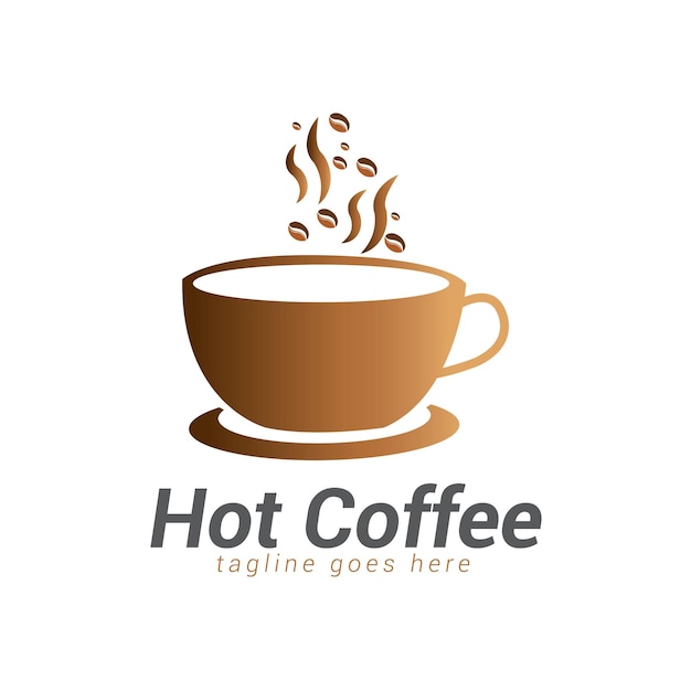 Modello vettoriale per la progettazione del logo della tazza di caffè