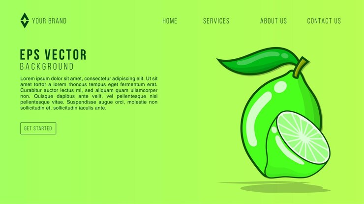 Vettore modello web di limonata verde limone e lime. fondo senza cuciture verde del sito web della limonata.