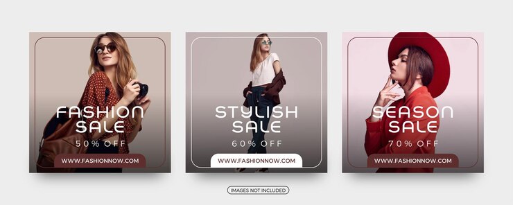 Vettore modern fashion sale offre modelli di post sui social media