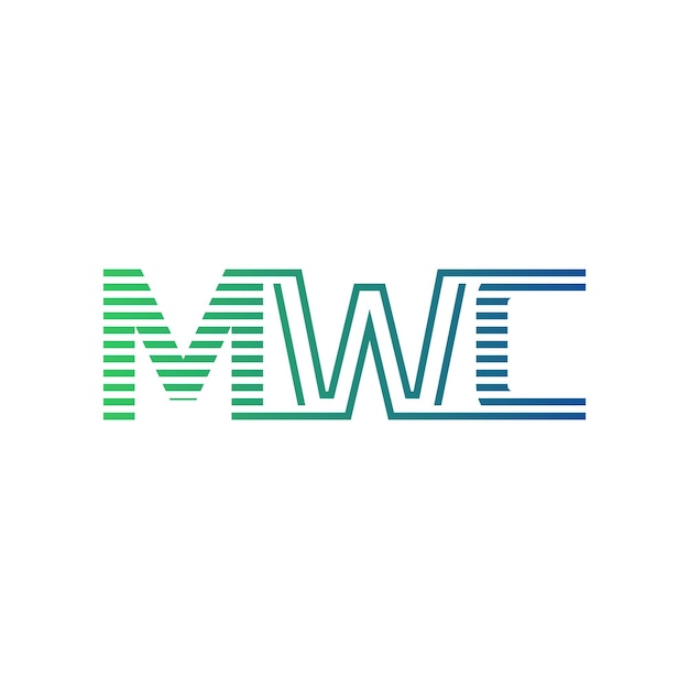 Modern MWC Logo Design Letter MWC Minimalist Professional e Versatile Branding Icon per l'identità aziendale