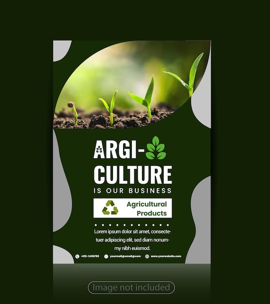 Moderna agricoltura Modello di volantino Agricoltura biologica e promozione del raccolto