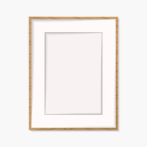 Moderna cornice per foto o immagini con ombra cornice in legno realistico