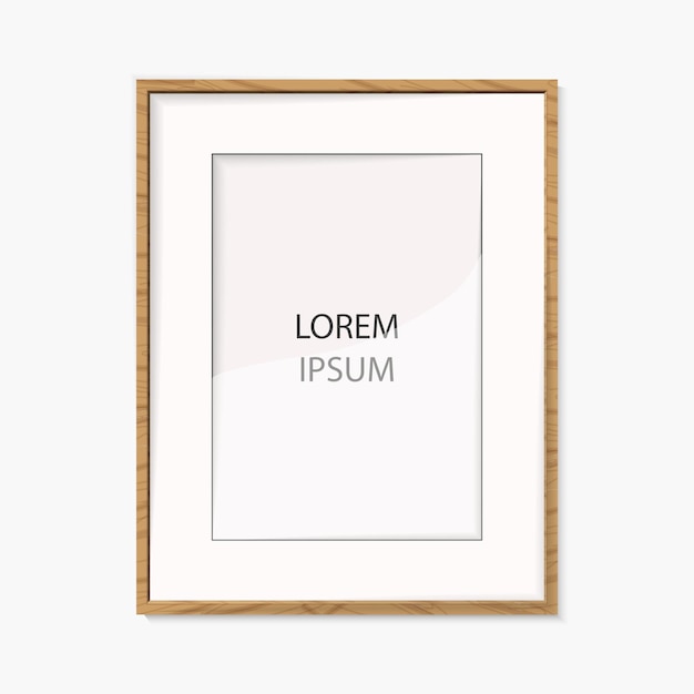 Moderna cornice per foto o immagini con ombra cornice in legno realistico