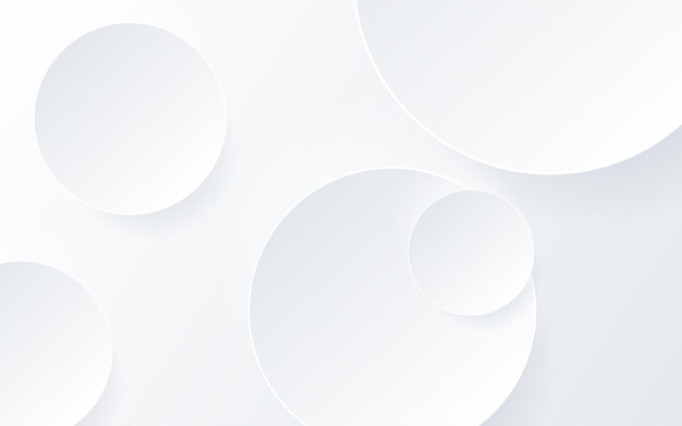 Moderna dinamica cerchio bianco grigio forma ombra e dimensione luce sfondo eps10 vettore