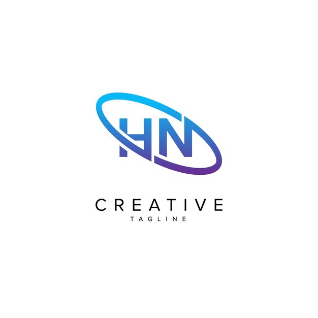 Moderna lettera HN NH e pianeta Logo Design Elementi vettoriali iniziali