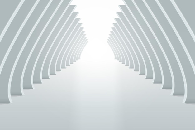 Moderna progettazione architettonica minimalista del tunnel