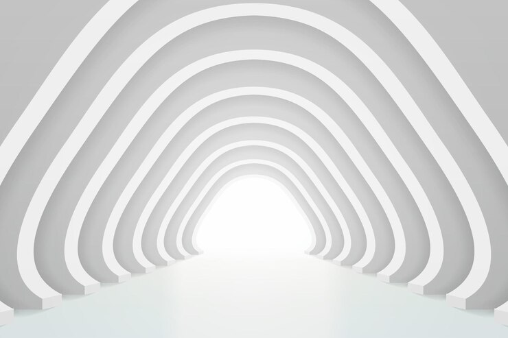 Vettore moderna progettazione architettonica minimalista del tunnel