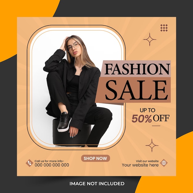 Moderna vendita di moda Social Media Instagram Post Template
