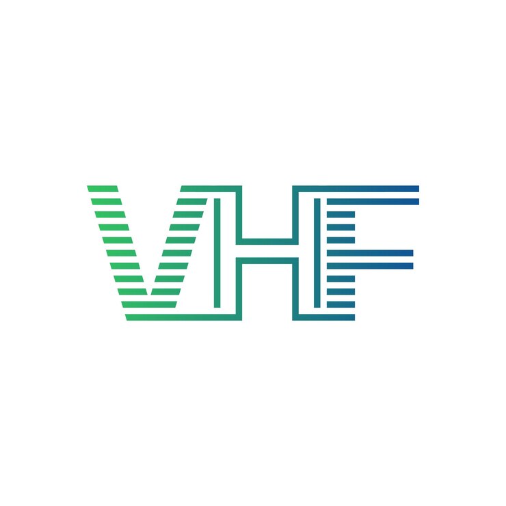 Vettore moderna vhf logo design letter vhf minimalista professionale e versatile branding icon per l'identità aziendale