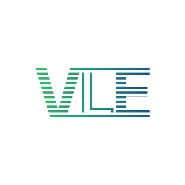 Vettore moderna vle logo design letter vle minimalist professional e versatile branding icon per l'identità aziendale