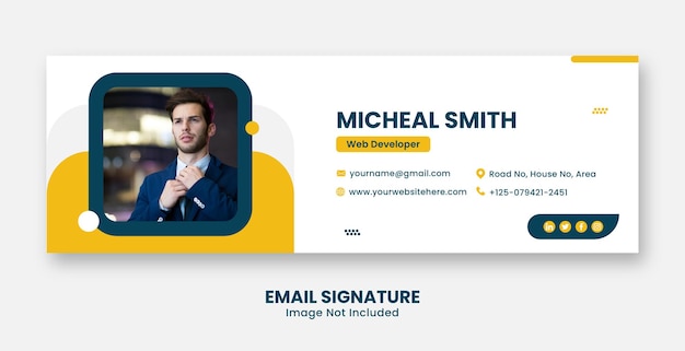 moderni modelli quadrati di firma e-mail