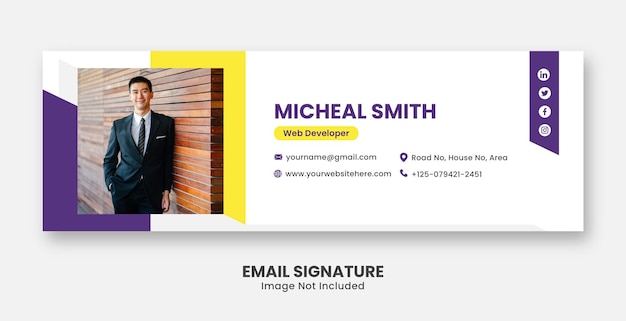 moderni modelli quadrati di firma e-mail