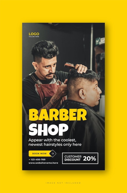Moderno barbiere Instagram Post Design