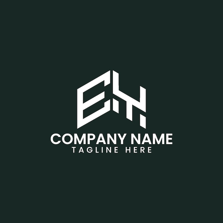 Vettore moderno design del logo a lettere geometriche