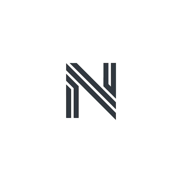 Moderno design del logo della lettera N
