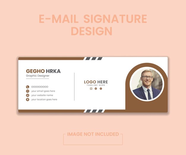 Moderno design della firma di e-mail