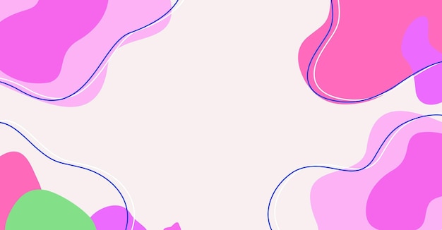 Moderno disegno a mano alla moda di varie forme e oggetti scarabocchiati sfondo astratto