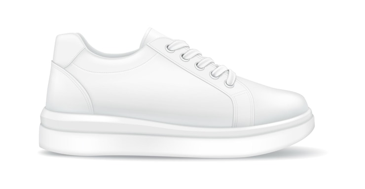 Vettore moderno disegno di modello di sneaker illustrazione vettoriale realistica