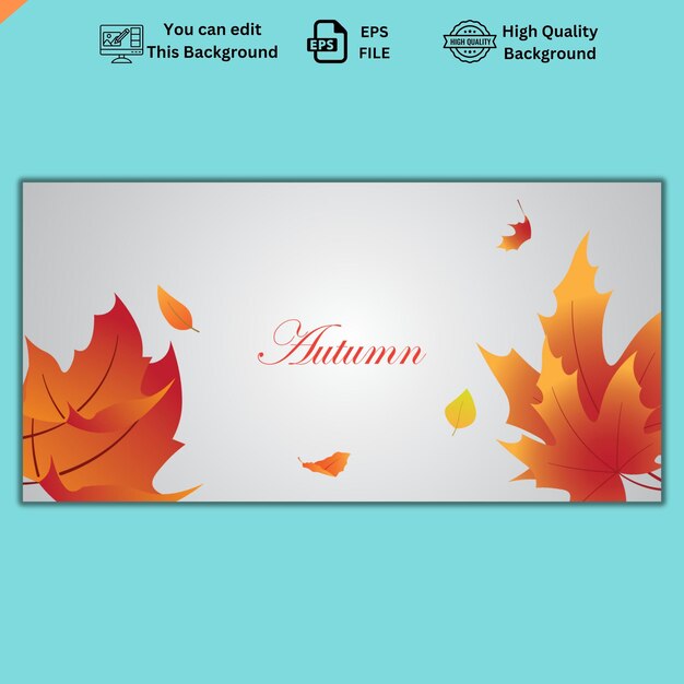 Moderno e minimalista Autumn Vector Design con foglie cadenti e calore accogliente