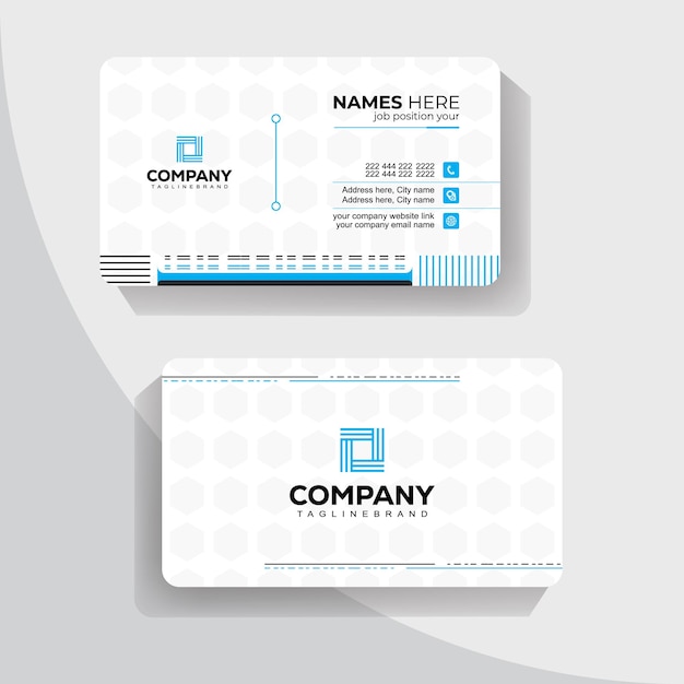Moderno e professionale modello di biglietto da visita Corporate Identity Design