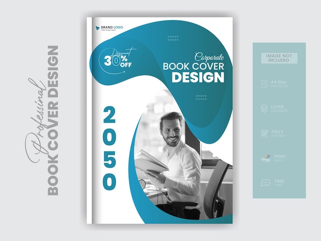 Moderno layout del modello di copertina del libro