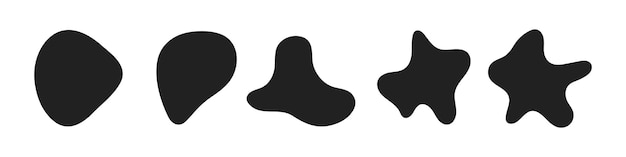 Moderno liquido irregolare forma blob elementi astratti grafica in stile piatto fluido di design