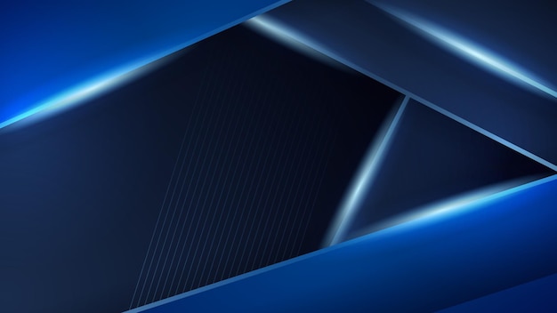 Moderno lucido realistico blu scuro nero con ombra disegno astratto sfondo presentazione Rete tecnologica illustrazione vettoriale per banner copertina web volantino carta poster texture rivista diapositive