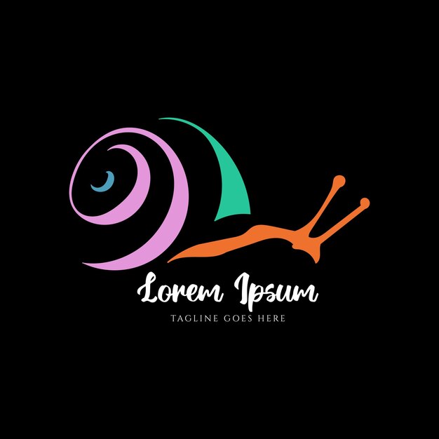 Moderno minimalista Simple Snail Slug Logo Design