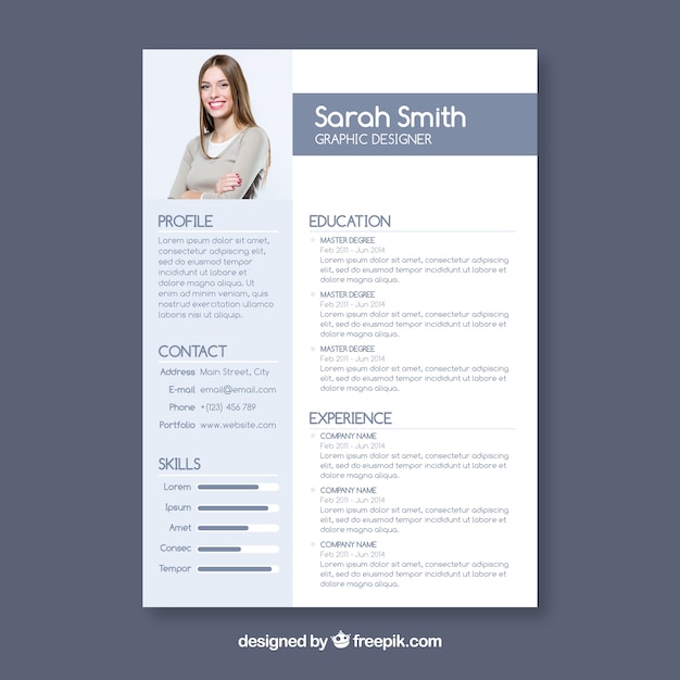 Moderno modello di curriculum vitae
