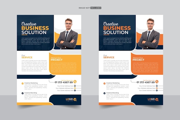Moderno modello di design di poster o volantini pronti per la stampa stile creativo e layout creativo