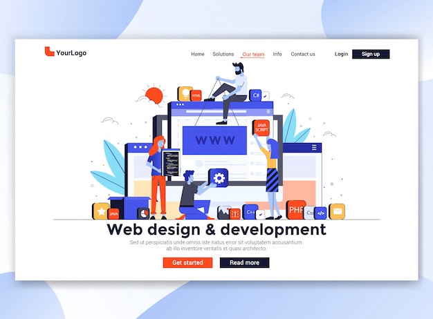 Moderno modello di sito Web - Web design e sviluppo