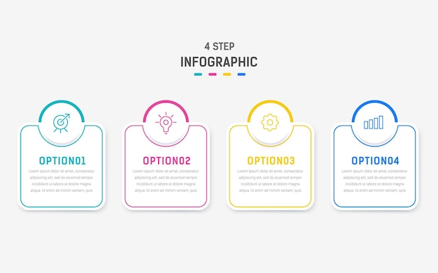 Moderno modello Inforaphic Premium Vector