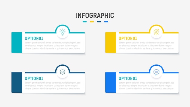 Moderno modello Inforaphic Premium Vector