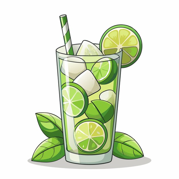 Moderno Mojito Lime Juice Vector Drink Design