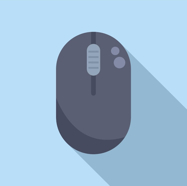 Moderno mouse per computer wireless isolato su blu