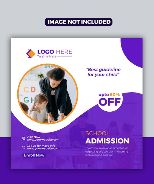 Moderno Post Banner Instagram Template Design Illustrator