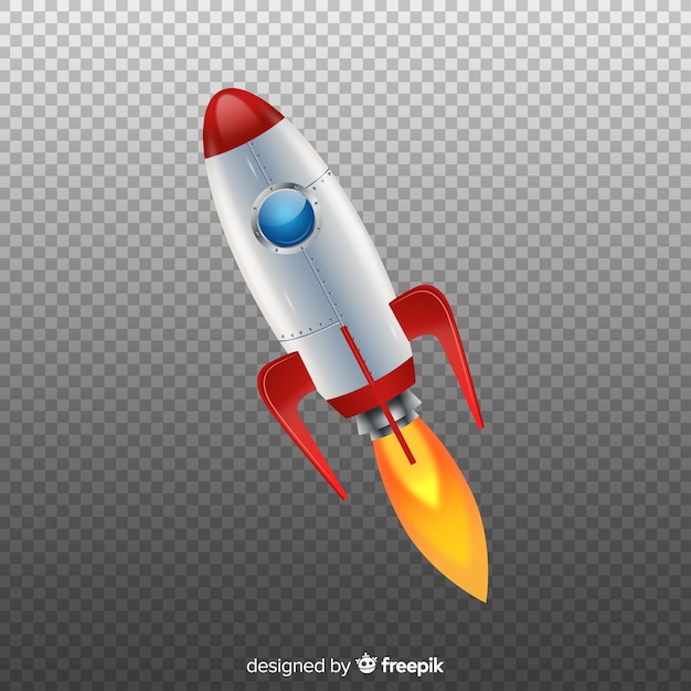 Moderno razzo spaziale con un design realistico
