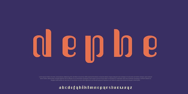Moderno Retro Font Depbe Stylish Display Typeface per progetti di branding e design