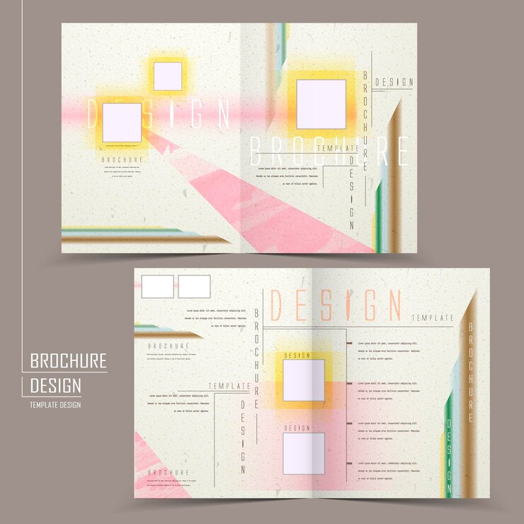 Vettore moderno set di design brochure piegato a metà