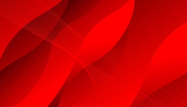 Moderno sfondo rosso astratto con onde dinamiche