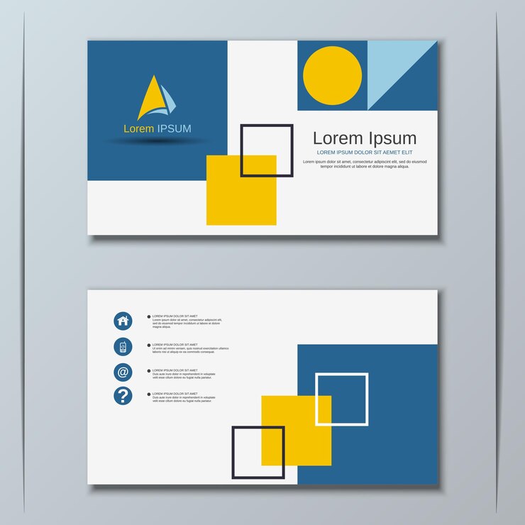 Vettore moderno stile geometrico astratto business visiting card etichetta adesivo badge modello di design vettoriale
