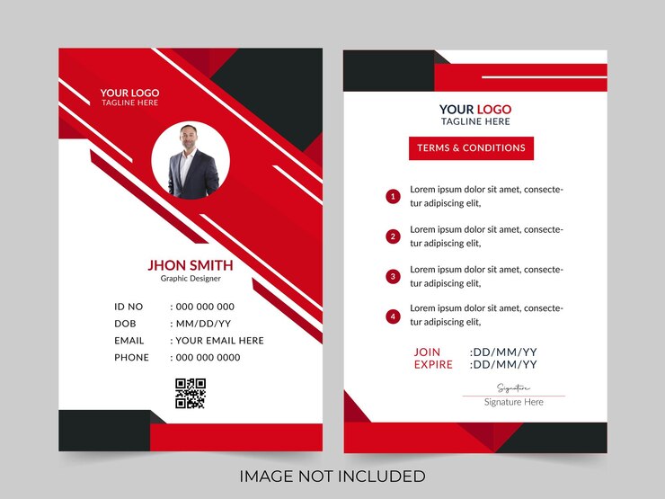 Modificabile Modello di progettazione della carta d'identità astratta moderna aziendale professionale