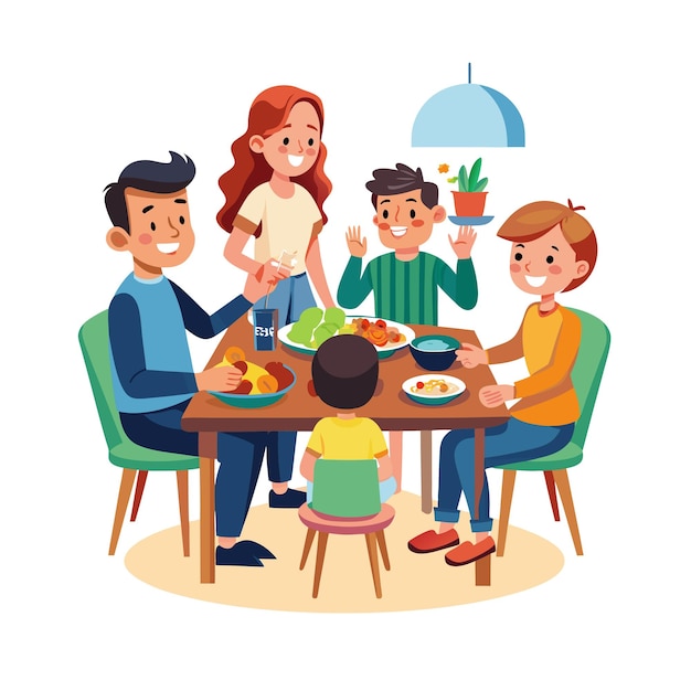 Momenti della vita reale in famiglia concetti di illustrazione vettoriale