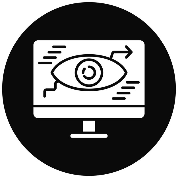 Monitoraggio dell'immagine vettoriale delle icone web Può essere utilizzato per l'hosting web