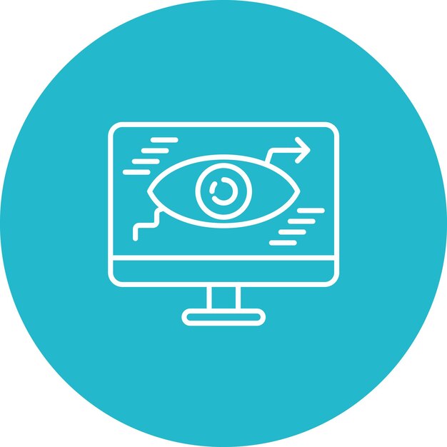 Monitoraggio dell'immagine vettoriale delle icone web Può essere utilizzato per l'hosting web